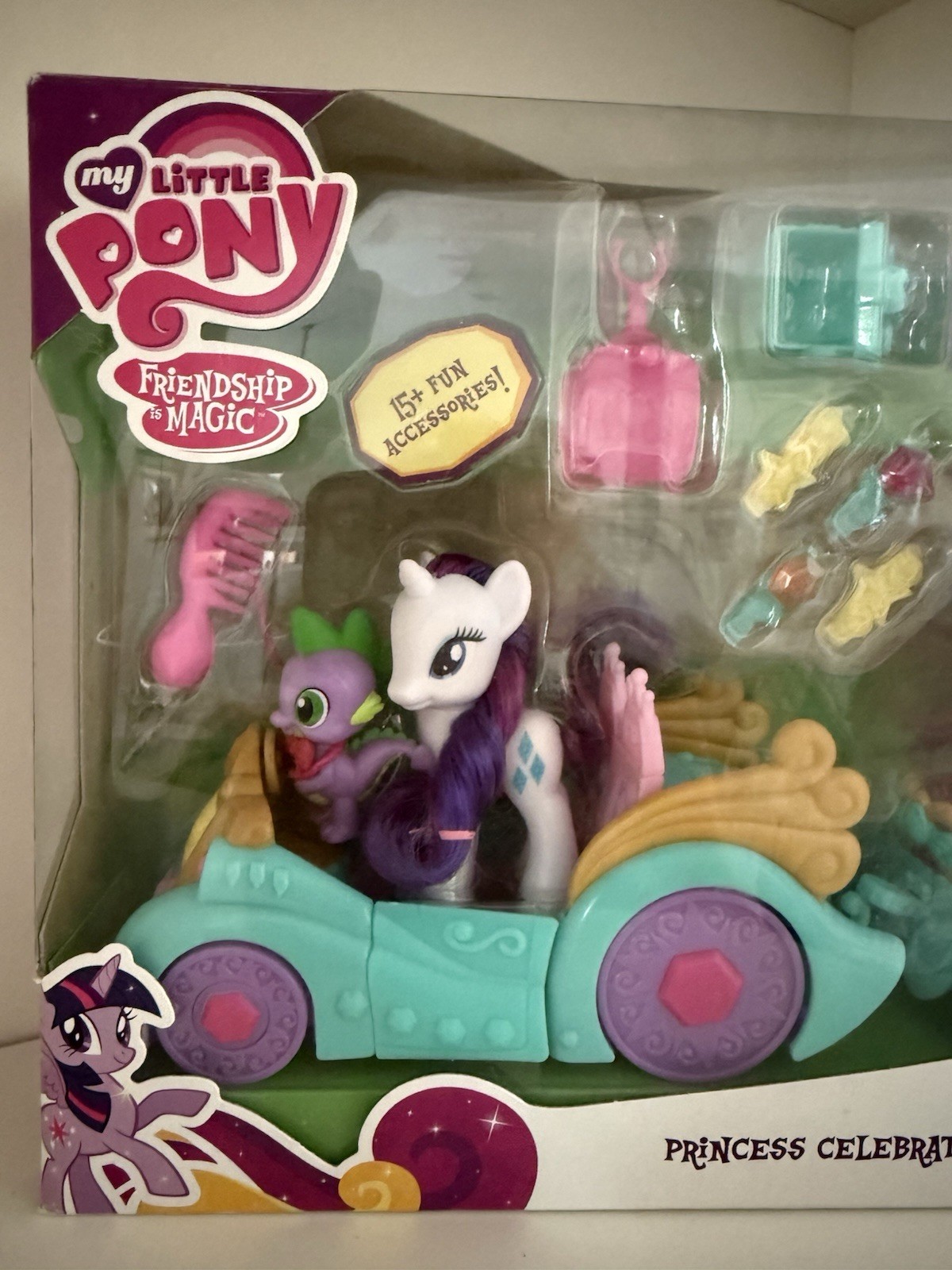 MLP G4 Princess Celebration Cars Set w/Princess Twilight Sparkle Spike & Rarity