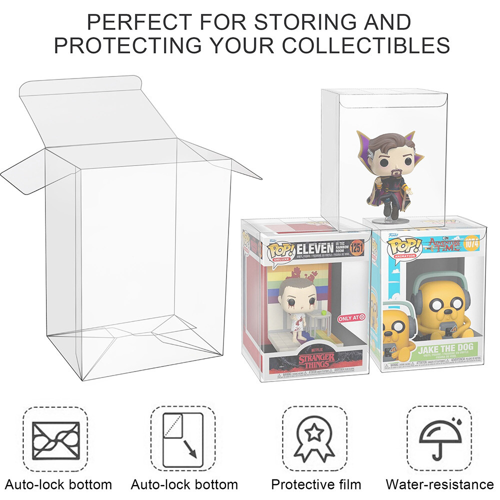 Pop Protector Compatible with 4″ Funko POP! Figures Clear Pop Case Display Box