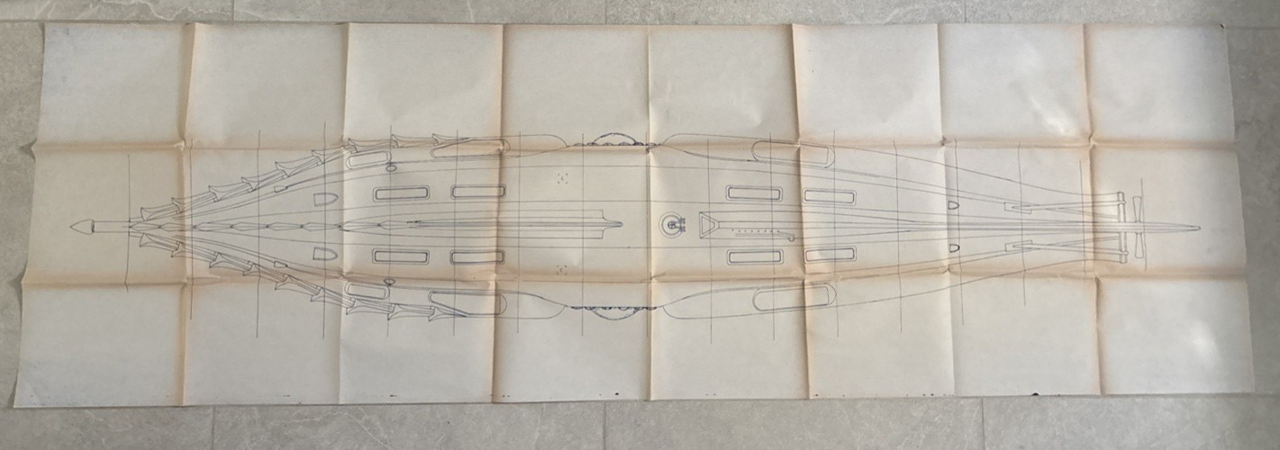 Blueprints Nautilus (194 X 60 cm) – 3 sheets – Folded