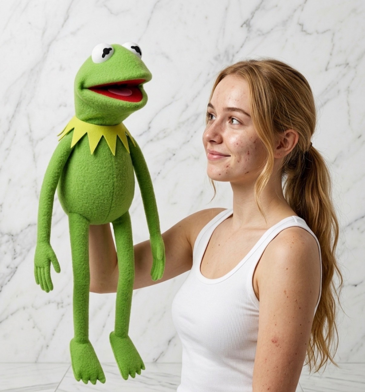 Kermit The Frog Hand Puppet 24″ 60cm Soft Plush Stuffed Toy The Muppets Gift New