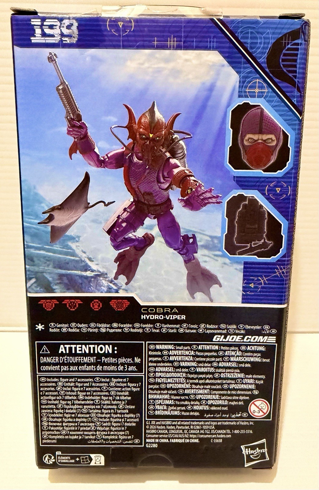 IN-HAND G.I. Joe Classified Series #199 HYDRO-VIPER Cobra 6″ Figure GI Hasbro MP