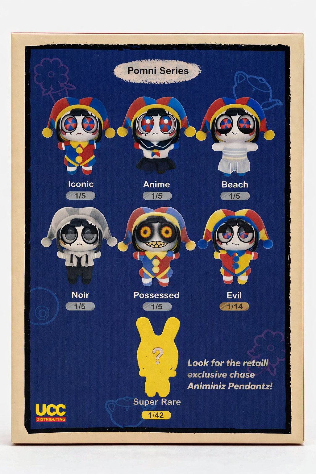 1x Pomni Series The Amazing Digital Circus Animiniz Pendantz Glitch 7″ Blind Box