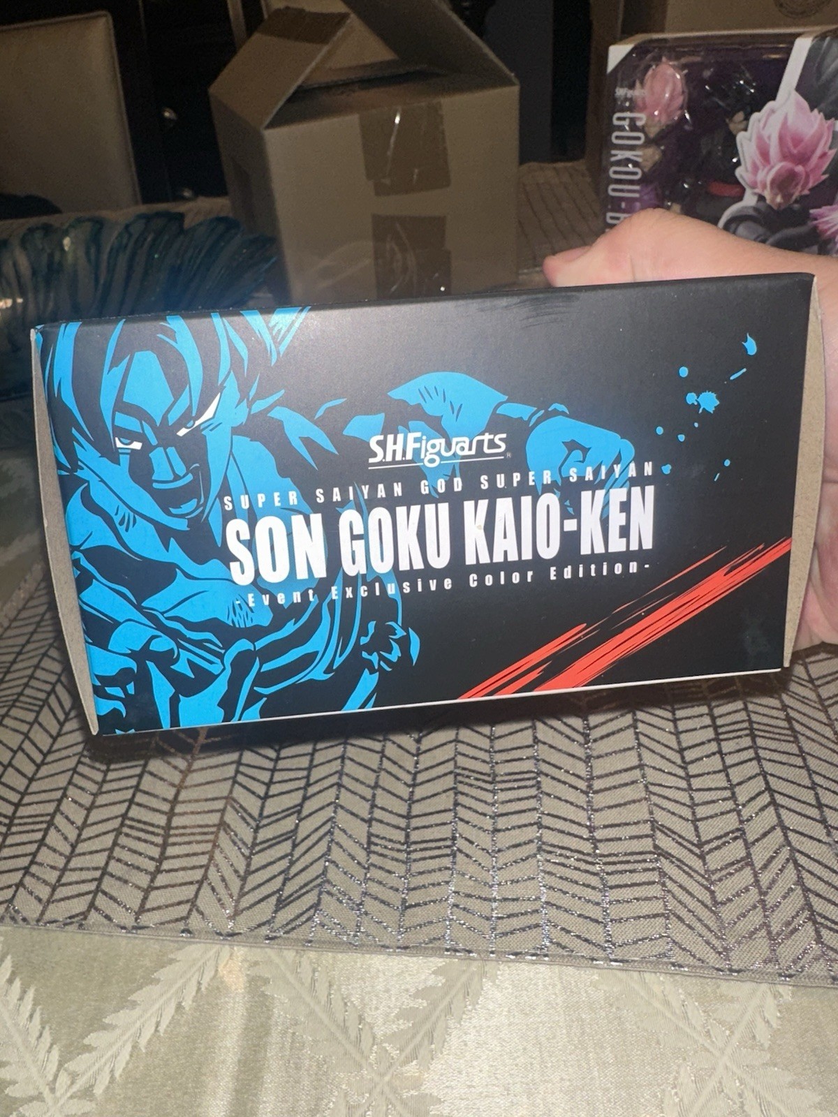 SH Figuarts Dragonball Super SSGSS Son Goku Kaio-Ken Figure NYCC 2021 Exclusive