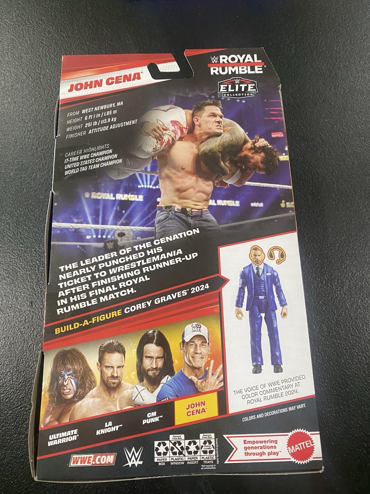 John Cena Last Time Tour WWE Elite Royal Rumble 2026 Mattel Wrestling Figure