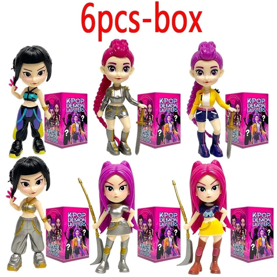 6PCS Set Cosplay Hunters Rumi Mira Zoey Blind Box PVC Toys Action Figure Gift JQ