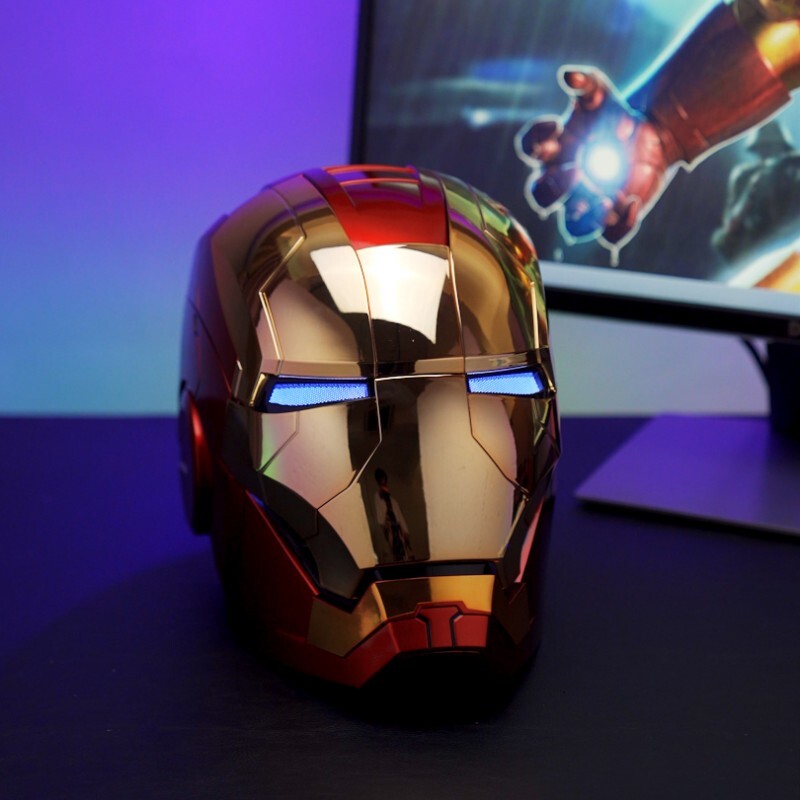 1:1 Iron Man MK5 Jarvis Deformable Voice Control Wearable Helmet Electroplated