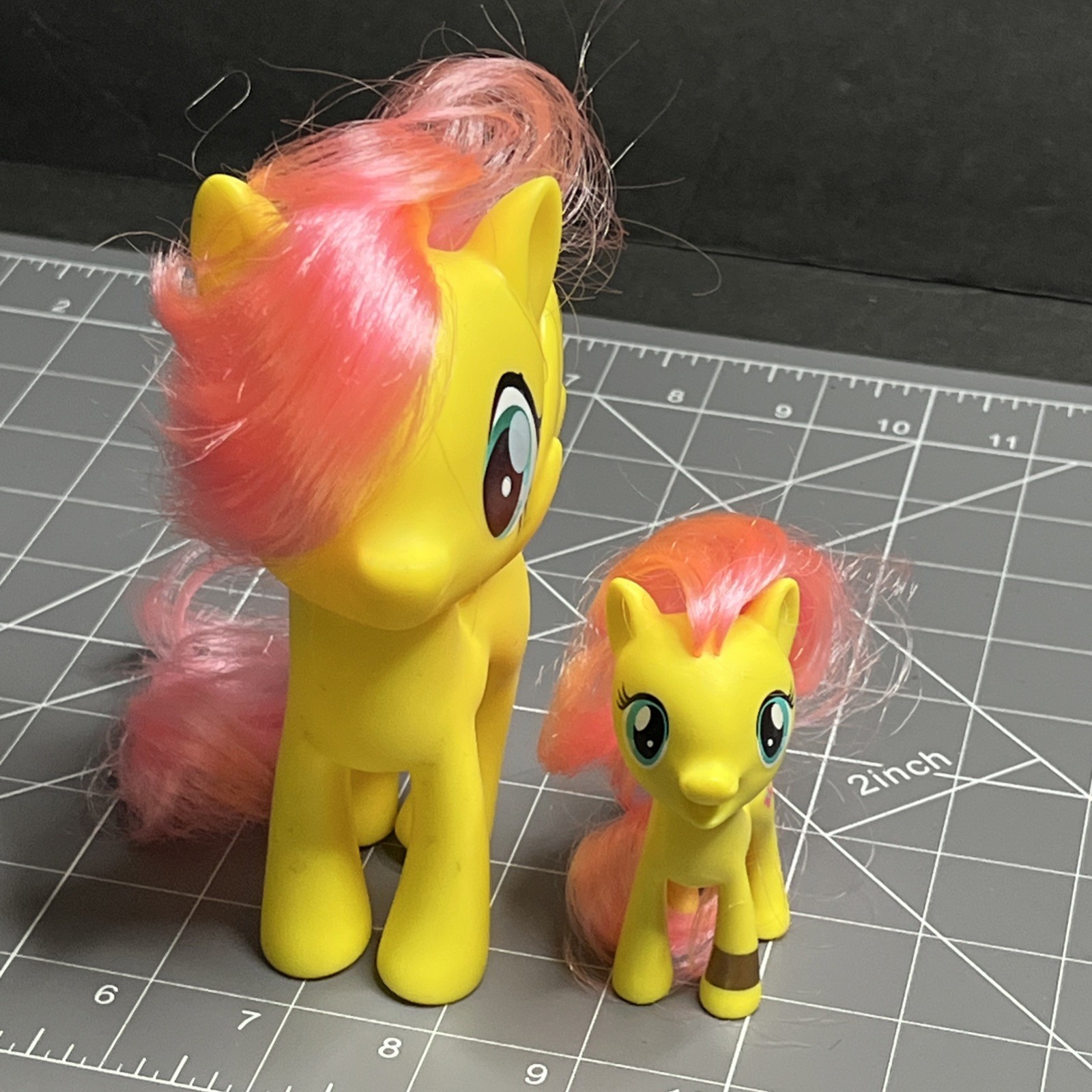 MLP Set Of 2 My Little Pony G4 Fluttershy 2016 Hasbro 6” And Baby 3” No Wings