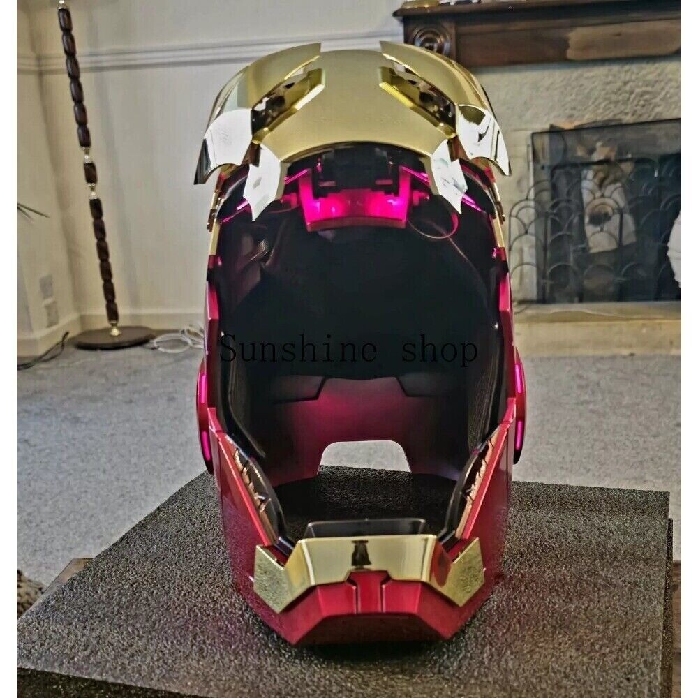 Autoking Iron Man Gold MK5 Helmet Electronic Voice Activated Open&Close Mask New