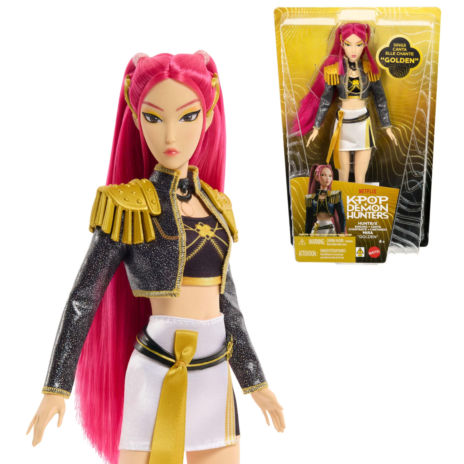 KPop Demon Hunters HUNTR/X – Mira Golden Singing Doll – OFFICIAL – NEW IN HAND