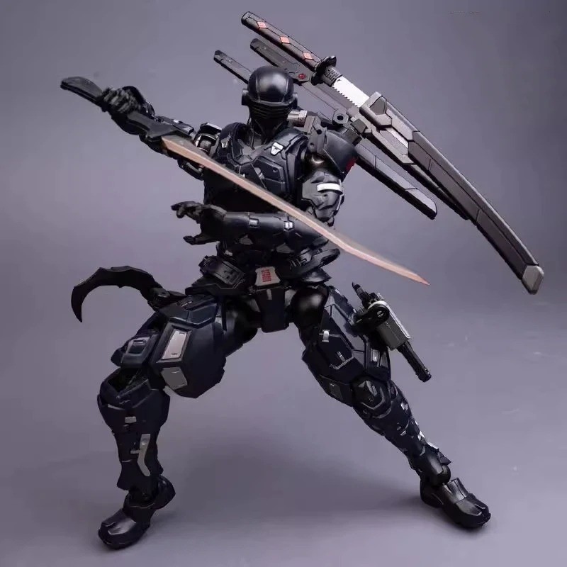 22cm Super Black Warrior SC001 Snake Eyes Mecha Ninja Action Figure Toy Gift