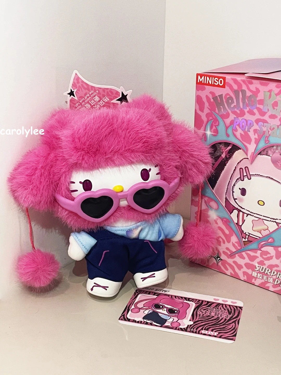 Miniso Hello Kitty Pop Star Series Plush Confirmed Figure Gift Toy Blind Box