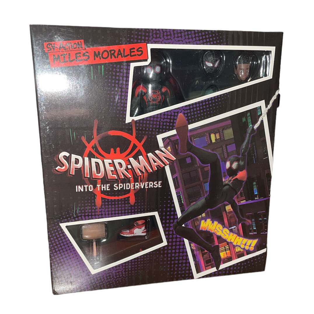 Spider-Man Action Figure Miles Morales Into The Spider Verse Toy Gift With Box