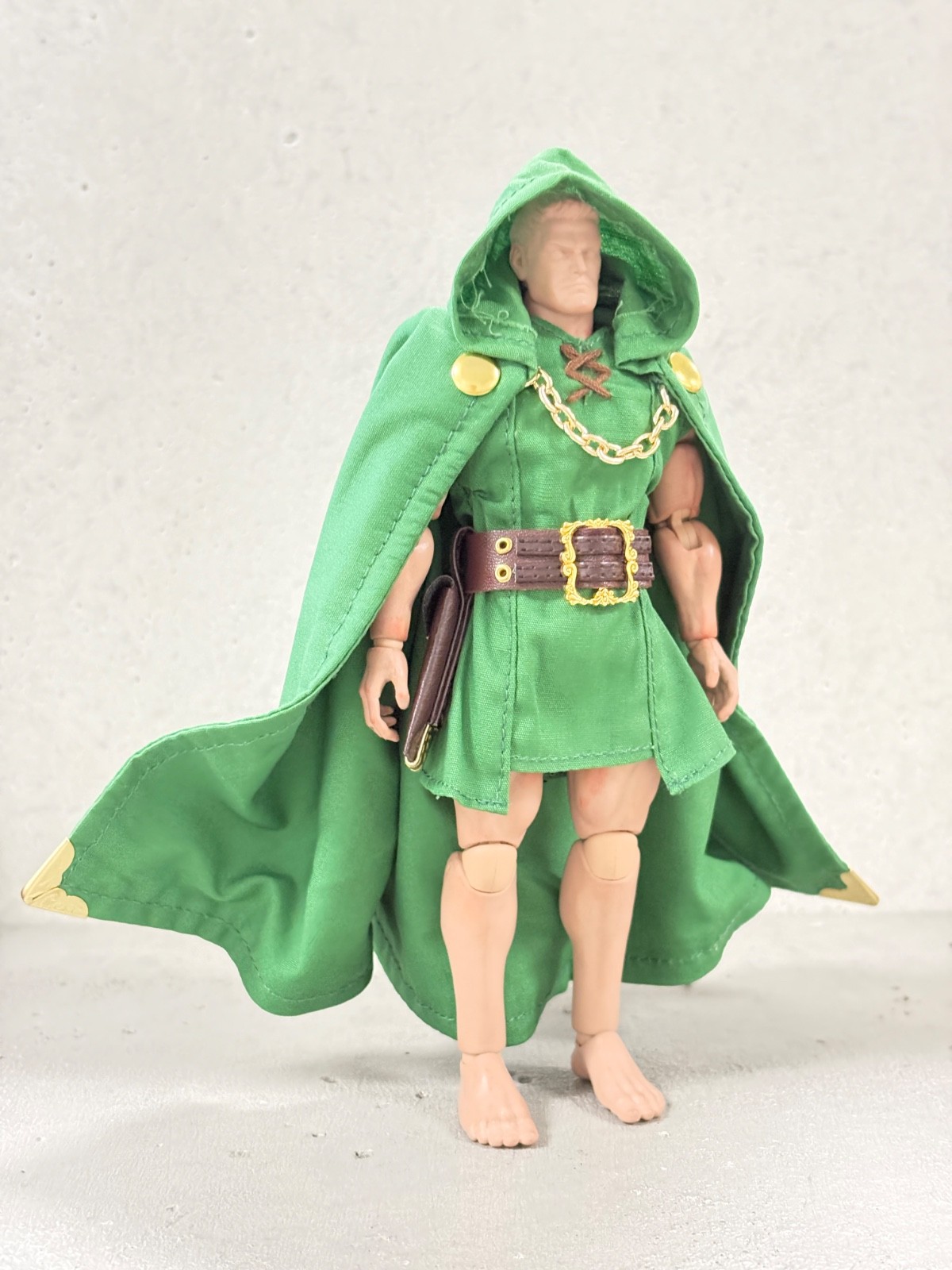 SU-DRDM-SET-LGN: 1/12 Deluxe Light Green Outfit Set for Marvel Legends Dr. Doom