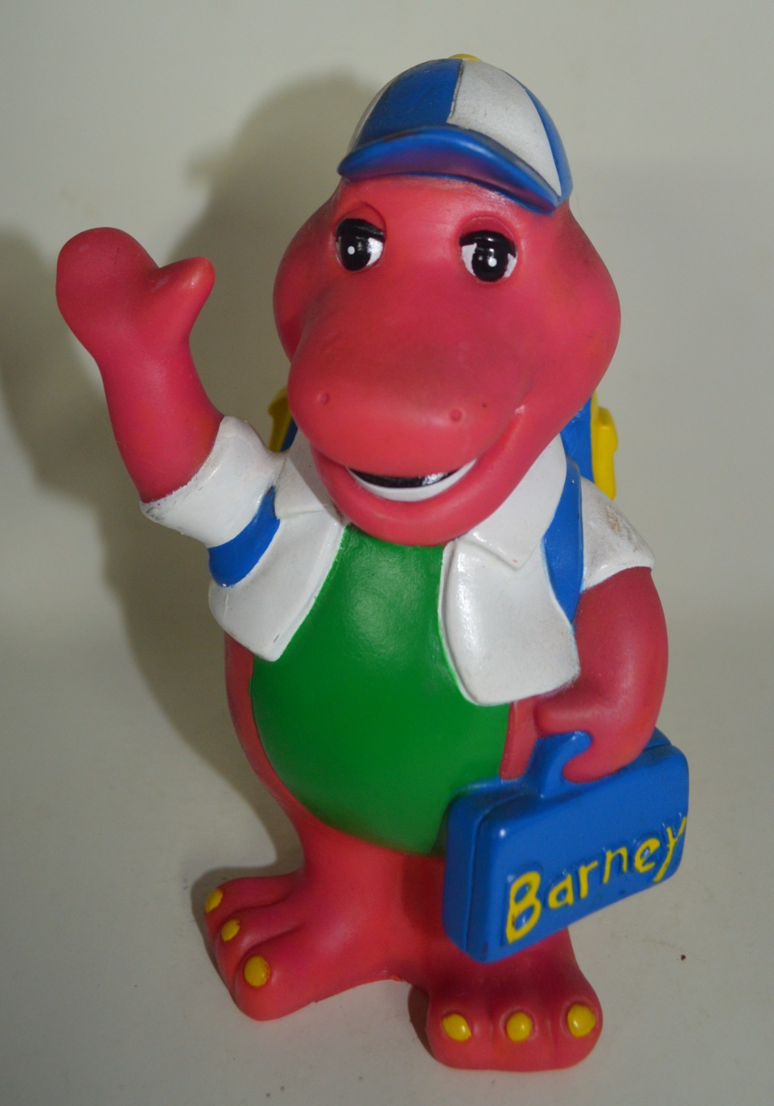 Vintage 1992 Lyons Group Barney Purple Dinosaur Coin Piggy Bank Back to School L