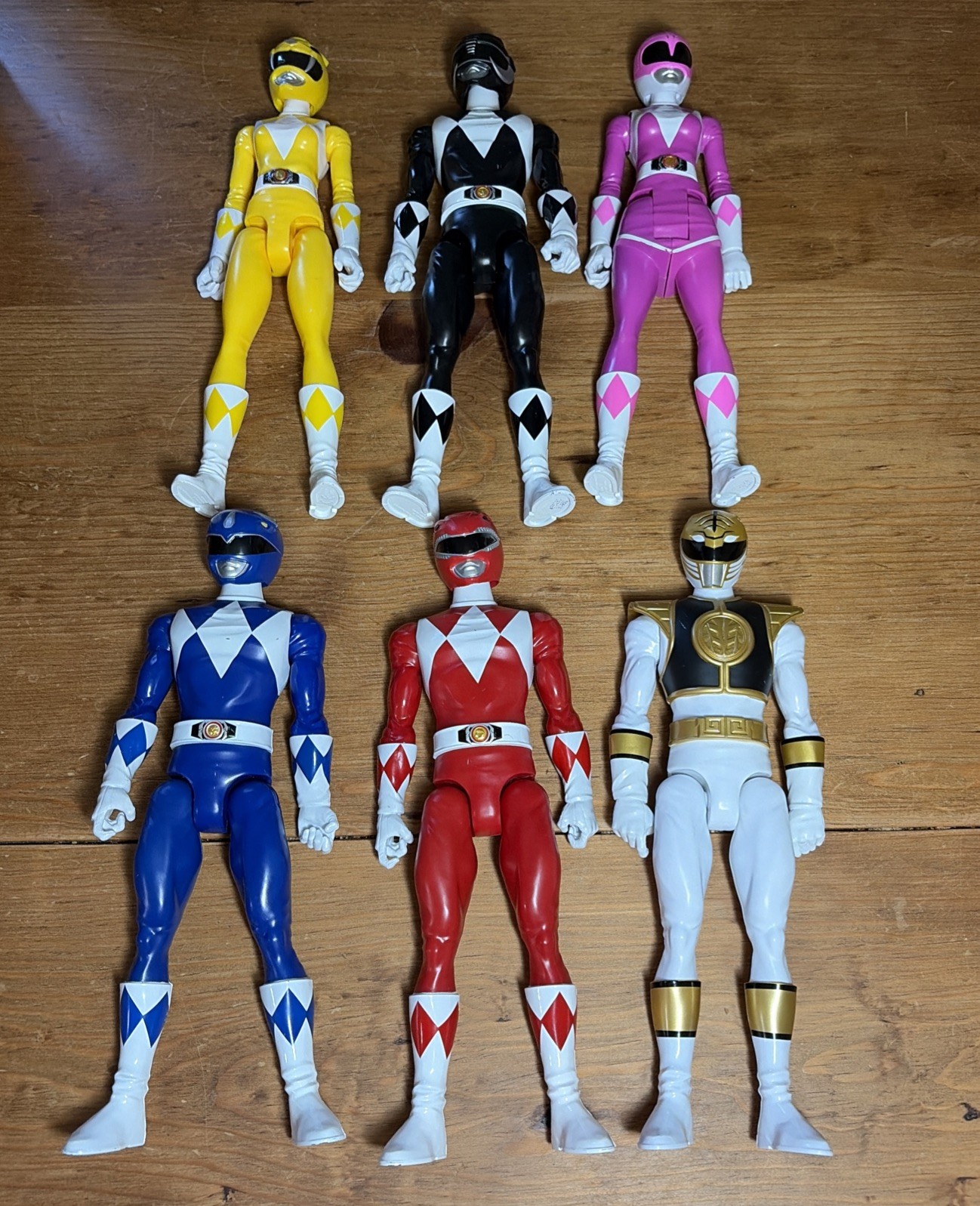 Mighty Morphin Power Rangers Hasbro 2021 Set 6 Plastic Figures 11” No Accessory