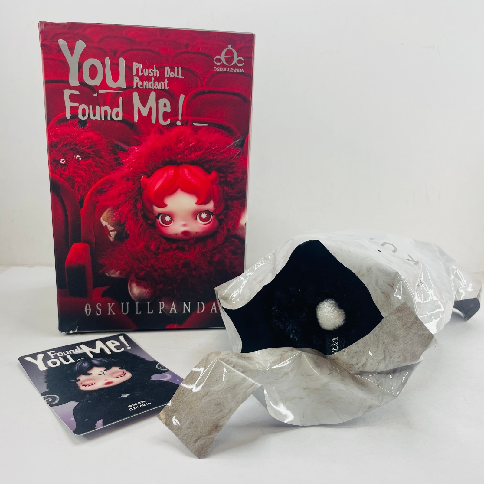 POP MART x Skullpanda You Found Me Series Plush Doll Pendant Figure – Darkness