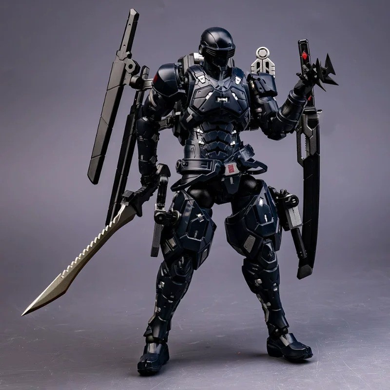 22cm Super Black Warrior SC001 Snake Eyes Mecha Ninja Action Figure Toy Gift