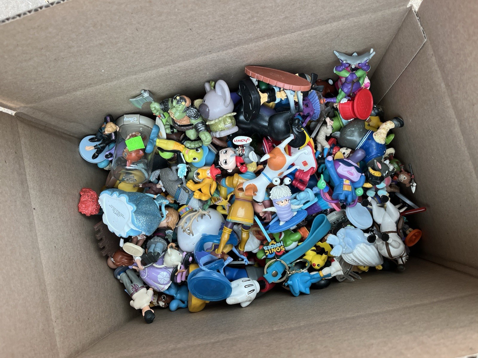 disney figures lot random around 9-12 pound for box