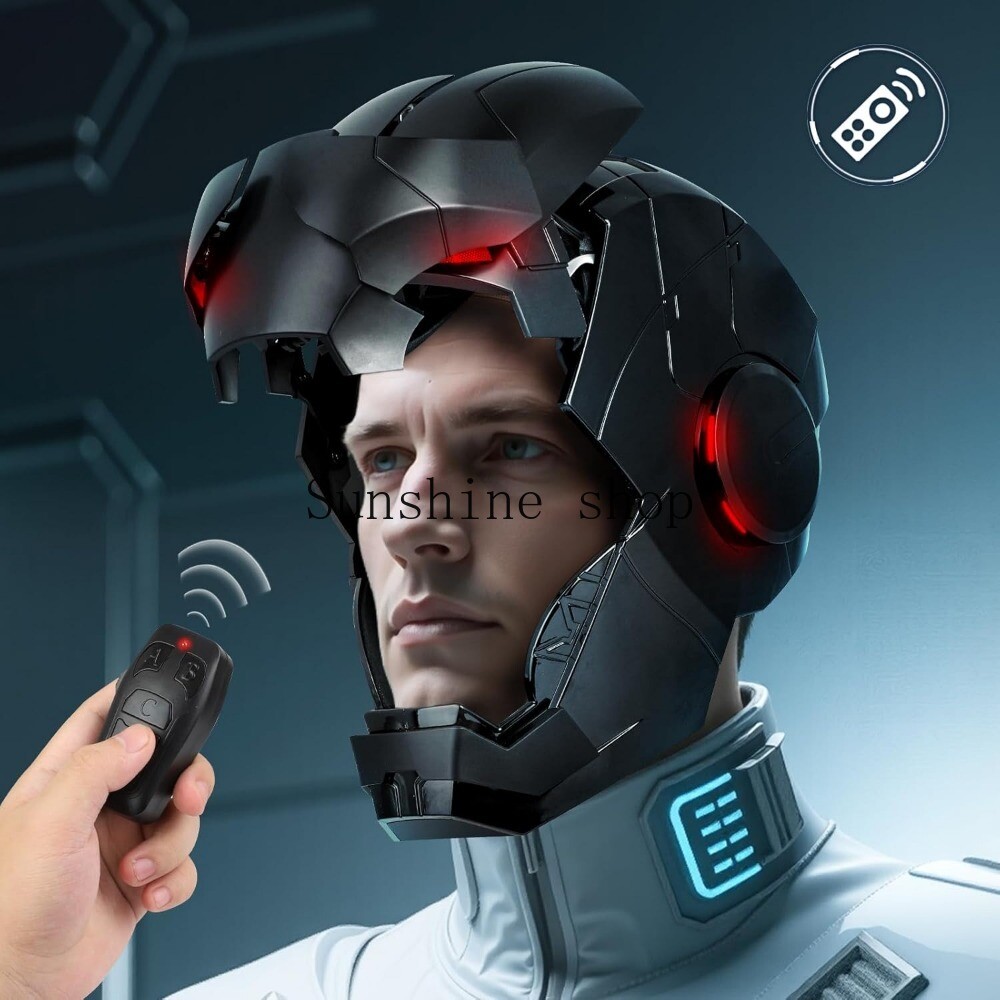 Autoking Iron Man Full Black MK5 Helmet Electronic Wearable Voice-control Mask