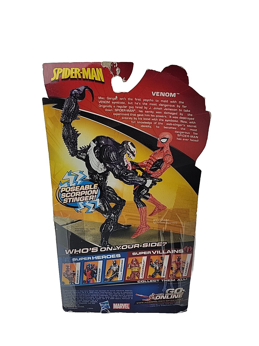 Marvel Comics Limited Spider-man TV Movie Venom Super Villains Action Figure