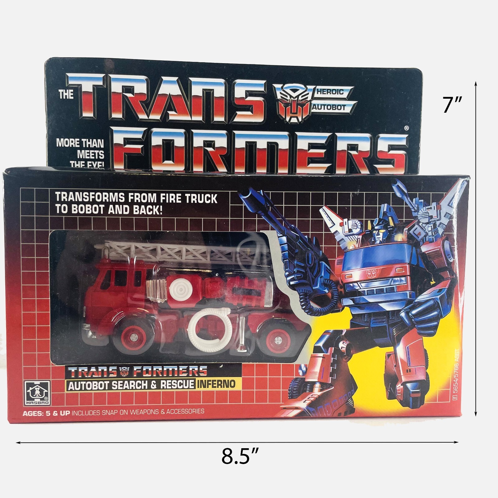 Transformers G1 Inferno Autobot Search & Rescue Action Figure Reissue Toy in Box