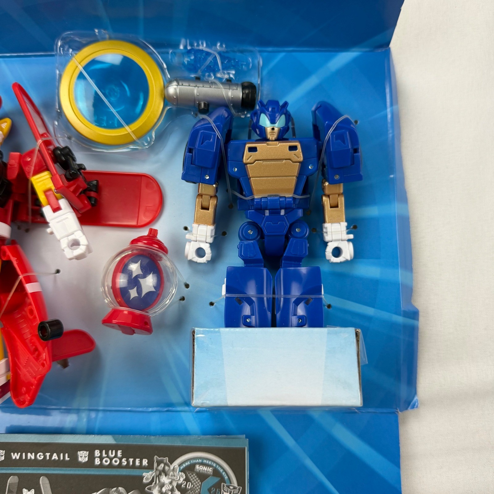Transformers Sonic the Hedgehog Wingtail Blue Booster Figures OS Multicolor New