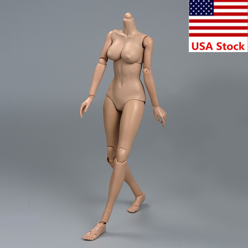 1/6 Female Suntan Middle Chest Super Flexible Body For 12»Action Figure Doll