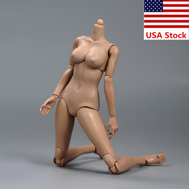 1/6 Female Suntan Middle Chest Super Flexible Body For 12»Action Figure Doll