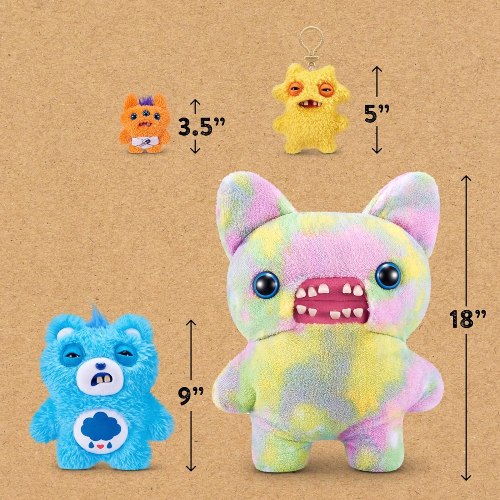 Fuggler Care Bears 9 inch (Grumpy Bear), Funny Ugly Monster Stuffed Animal Toy