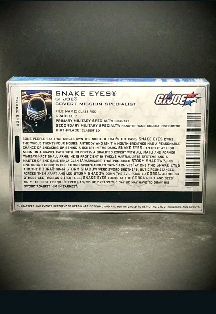 GIJOE CLASSIFIED SERIES Custom «Desert Ops SNAKE EYES» COLLECTORS BOX SET