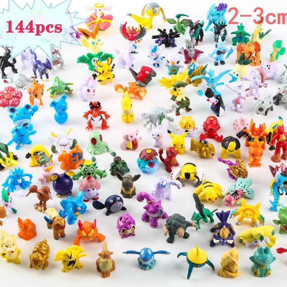 144 Pokemon Mini Figure Toys Pikachu Action Figures | Kids Gift |Party Favors|