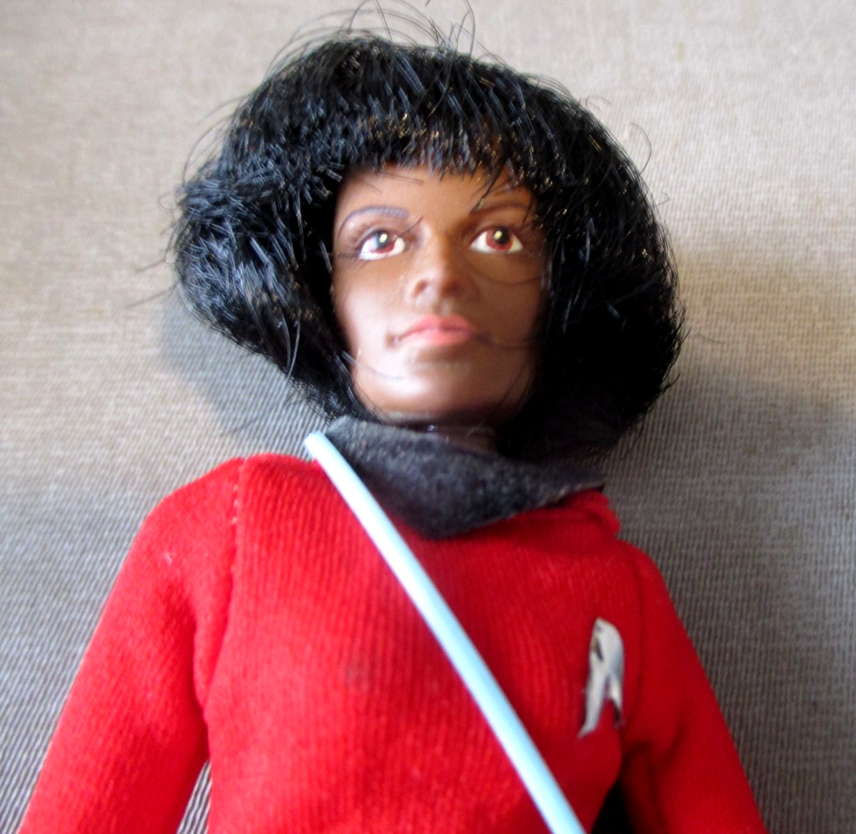 1974- MEGO- ACTION FIGURE- STAR TREK- LT UHURA-ON CARD-8″ VINTAGE TV MOVIE TOY