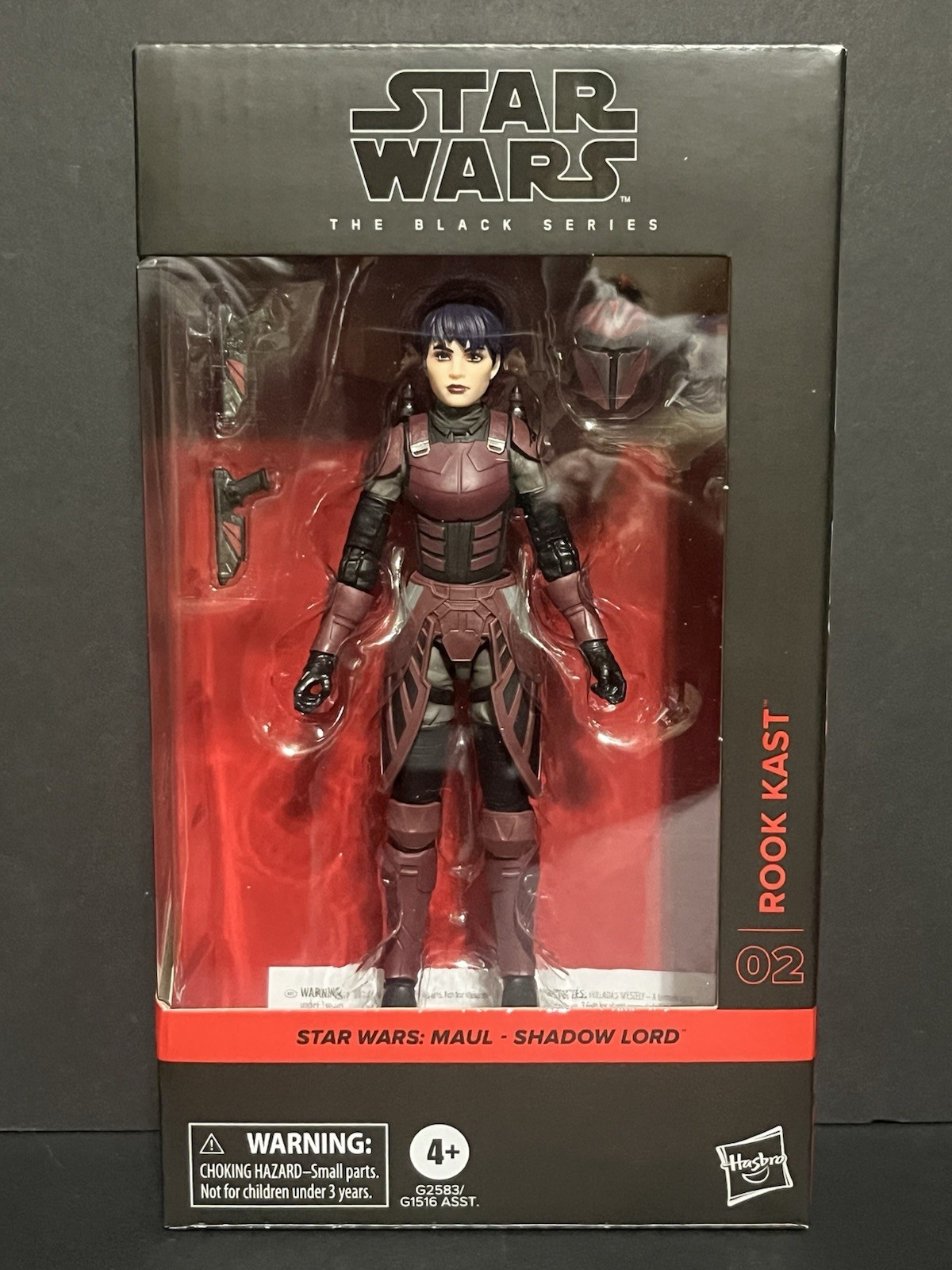 STAR WARS BLACK SERIES ROOK KAST MAUL SHADOW LORD FAN CHANNEL FIGURE #02 IN HAND