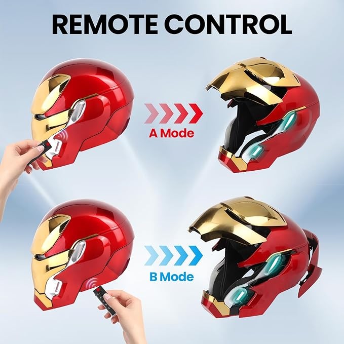 Iron Man Mk50 Friday Helmet Autoking 1/1 Wearable Helmet Cosplay LED Gift