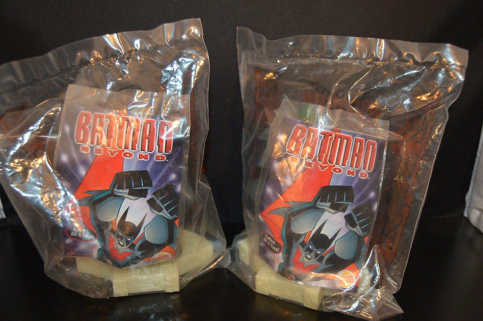 Lot of 2 «BATMAN BEYOND» BURGER KING TOYS action hero NOS Fast Food TV & MOVIE