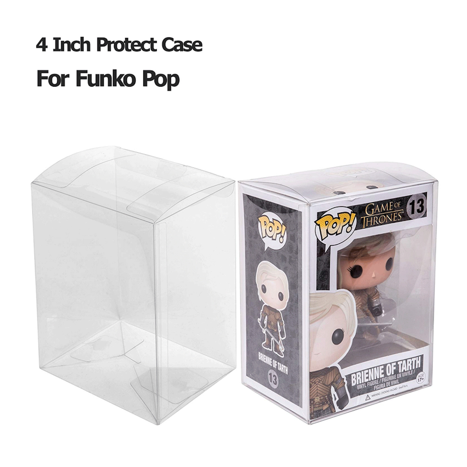 Pop Protector Compatible with 4″ Funko POP! Figures Clear Pop Case Display Box