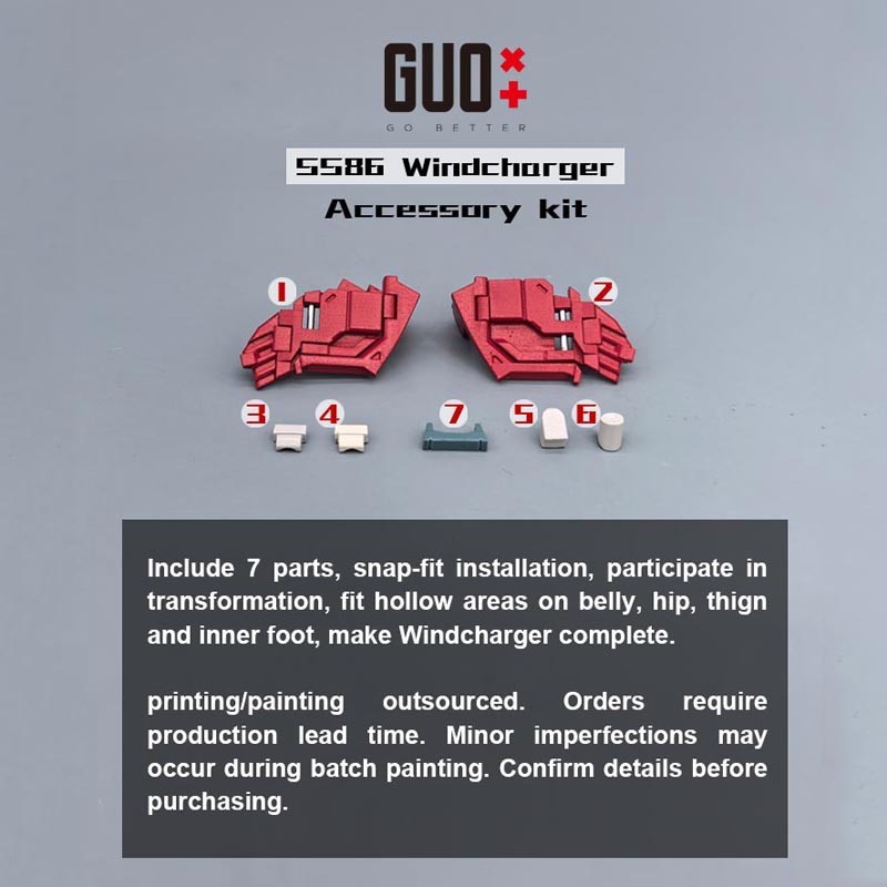 For SS86 Windcharger Filling Parts 3D Printing Upgrade Kit GO BETTER