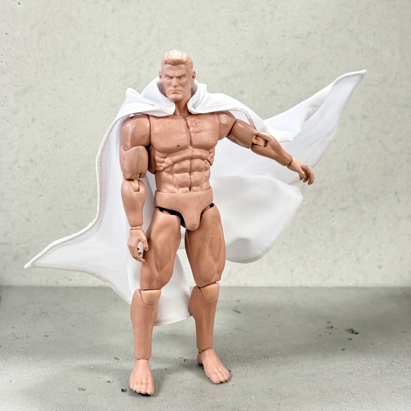 PB-C-WHT: 1/12 scale White wired cape for 6″ action figure