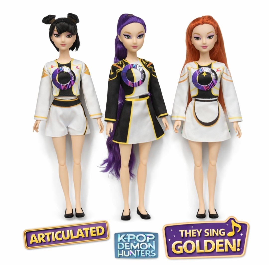 Kpop Demon Hunter Dolls Singing 11.8″ Set Of 3 Frustration Free Packaging