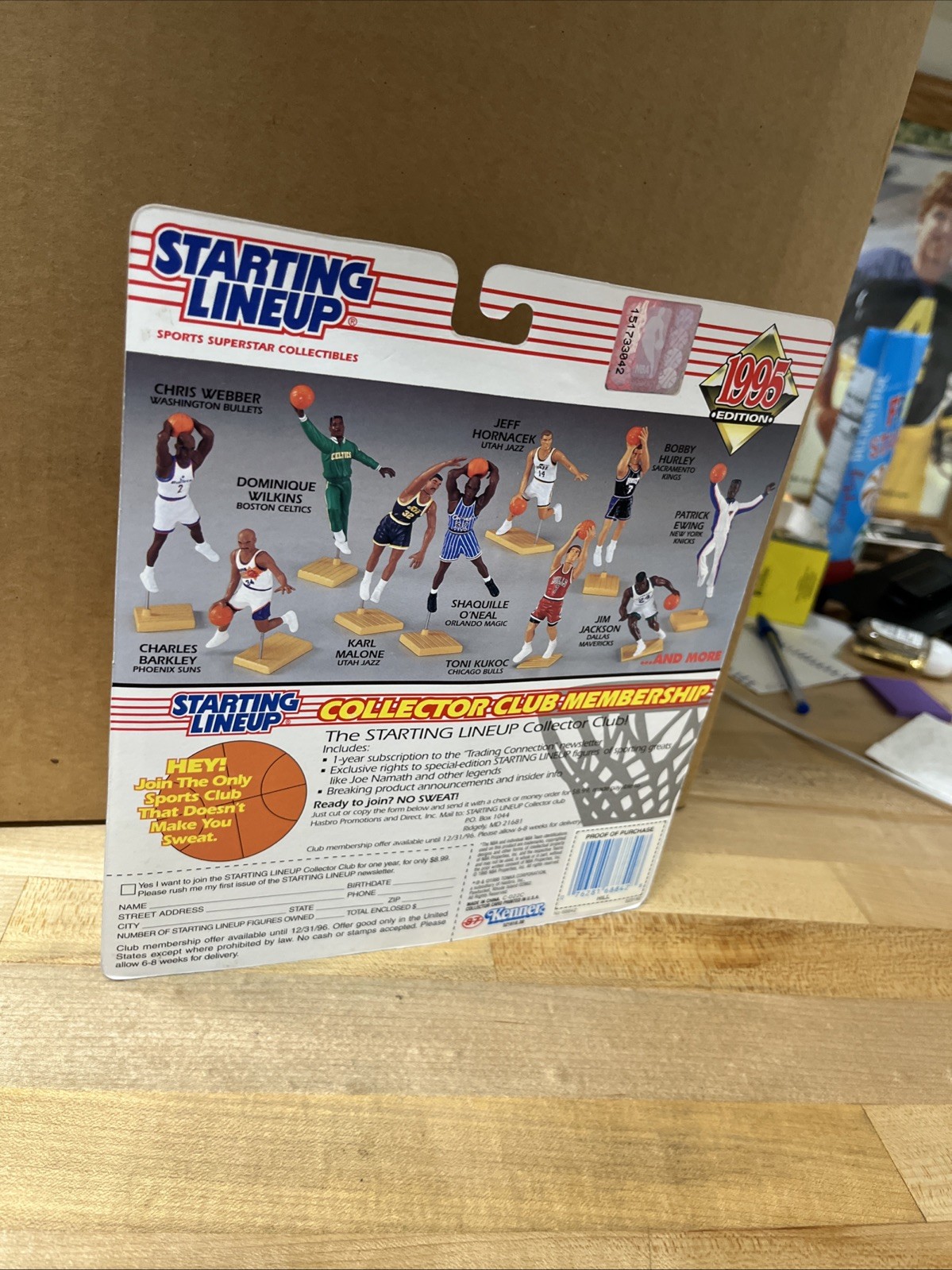 1995 Starting Lineup GRANT HILL Basketball Figure Rookie Card Pistons. Box 128