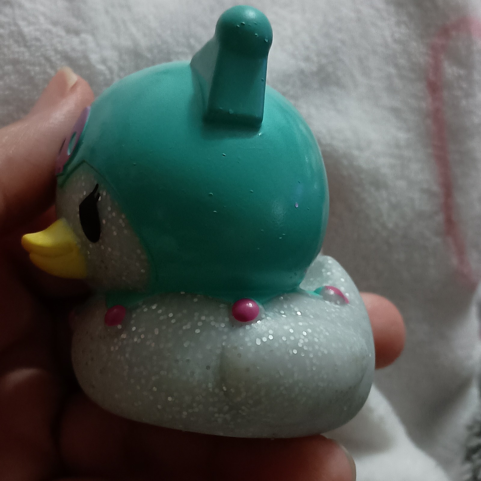Kuromi Glitter Duck Figurine, Hello Kitty And Friends