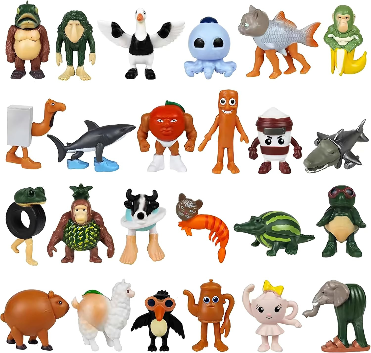 24PCS Italian Brainrot Steal a Brainrot Toys, 1.8″ Tralalero Tralala Action Figu