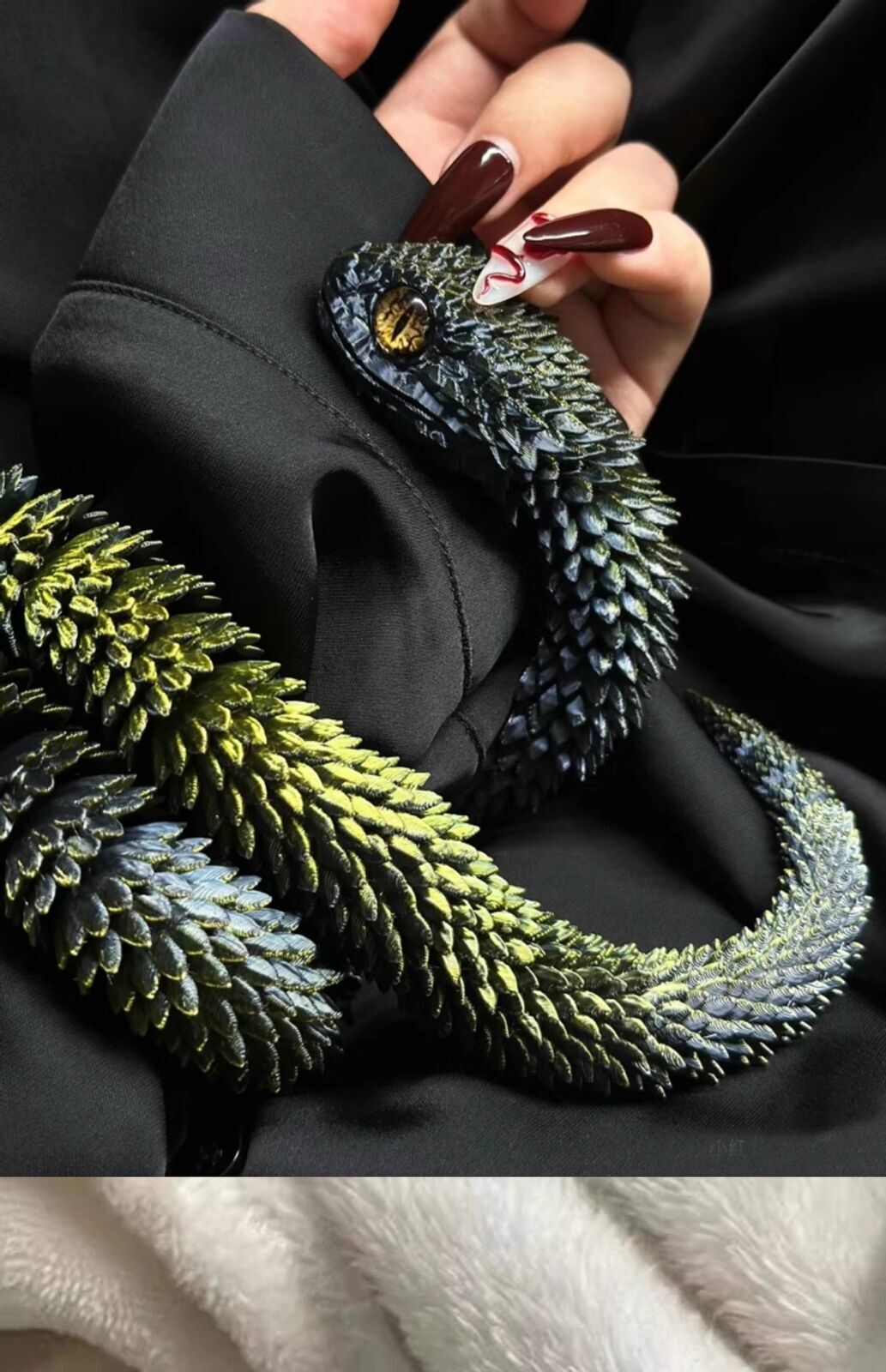 Realistic 3D Printed Articulated Snake Simulation Animal Snake Fidget Toys Decor