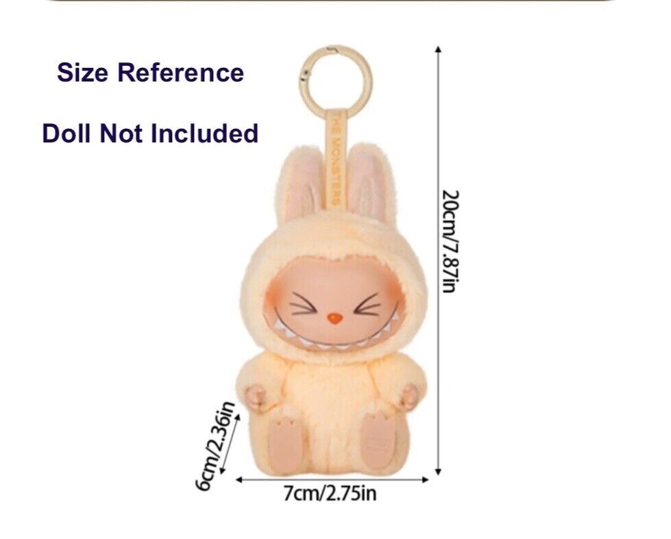 Fits 1,2,3 LABUBU Clothes Set Cute Animal Overall Monsters Plush – NO DOLL