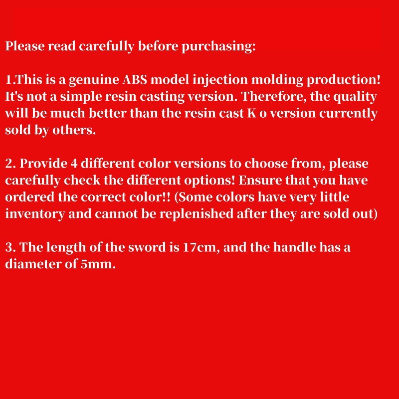 ABS Model Injection Star Saber Sword Weapon Upgrade Kit For Voyager OP Prime