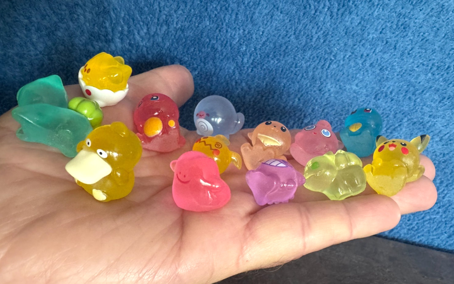 Miniature Resin Pokemon Figures – Set of 13 – Glow in Dark – by BANDAI – NEW