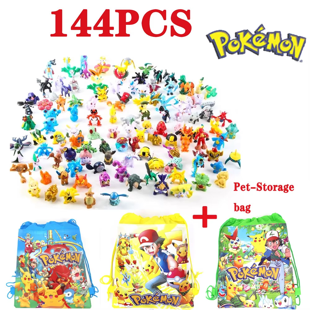 144 Pokemon Mini Figure Toys Pikachu Action Figures | Kids Gift |Party Favors|