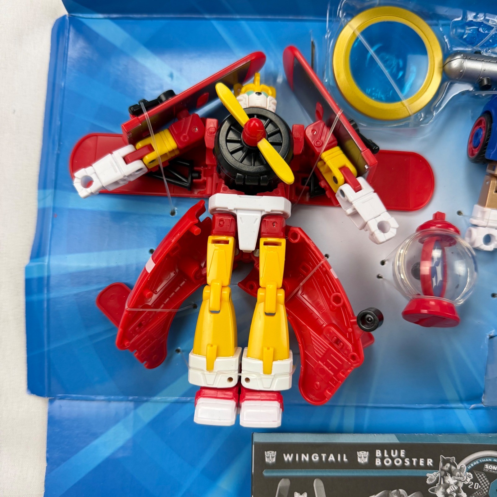 Transformers Sonic the Hedgehog Wingtail Blue Booster Figures OS Multicolor New