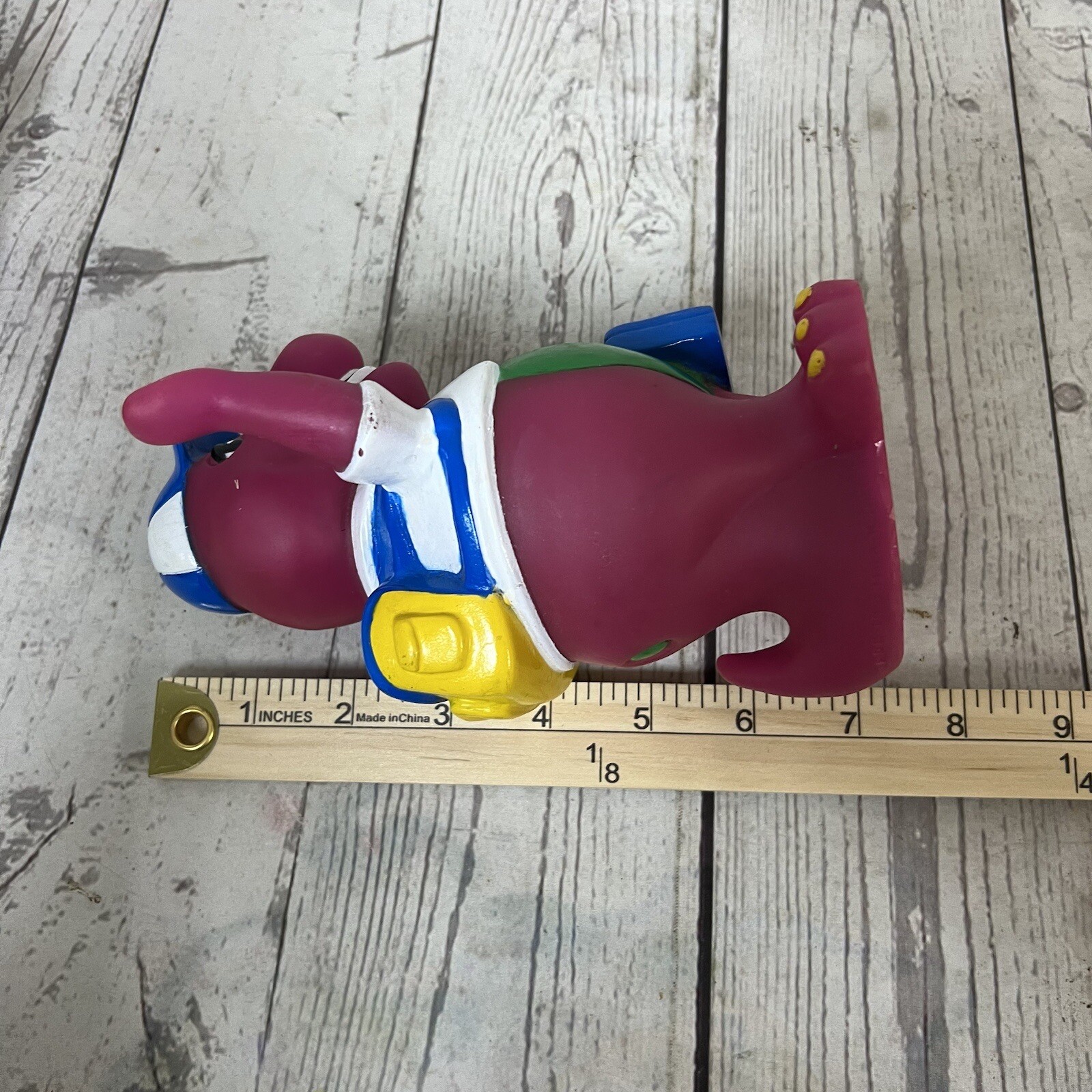 Vintage 1992 Lyons Group Barney Purple Dinosaur Coin Piggy Bank Back to School