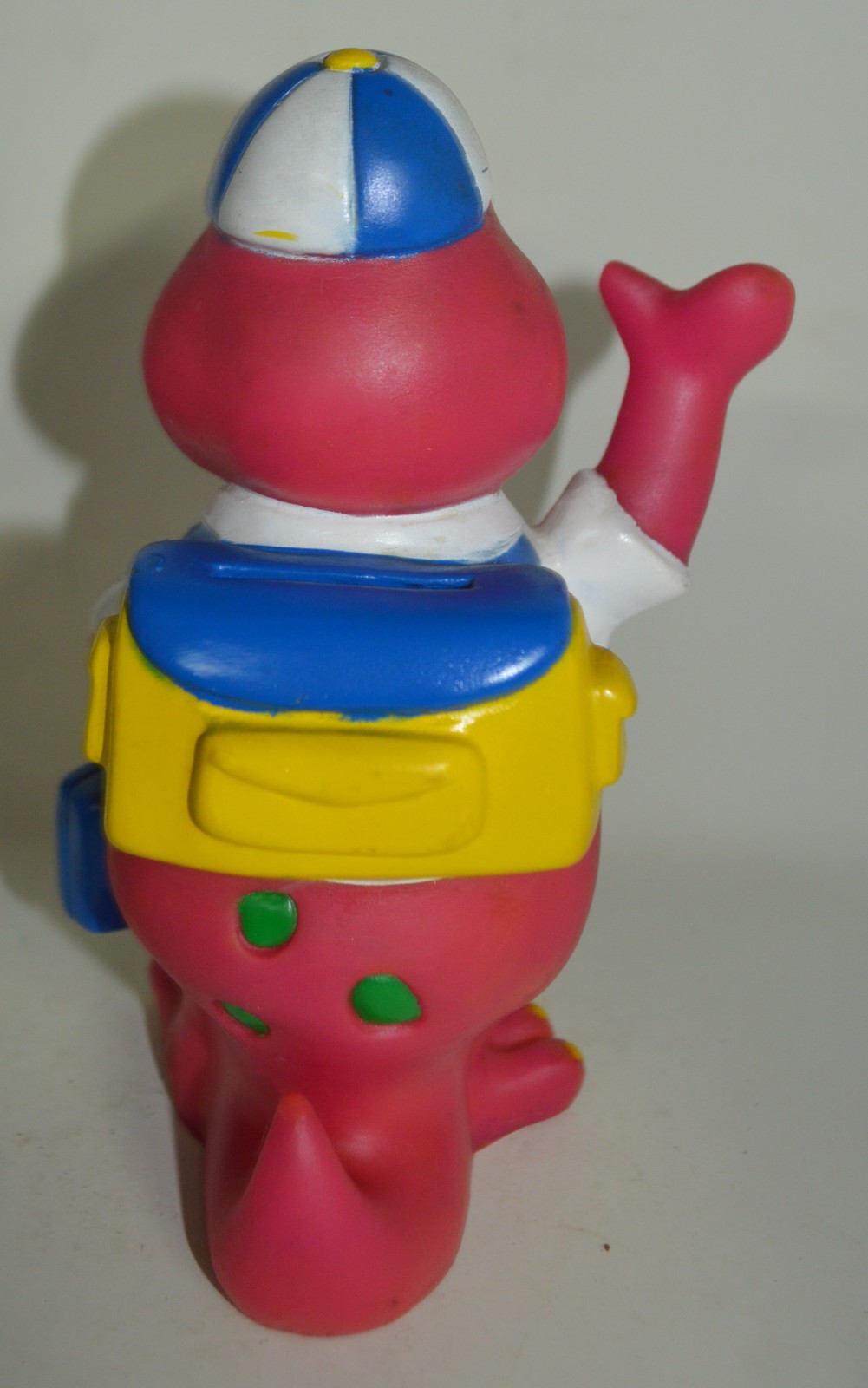 Vintage 1992 Lyons Group Barney Purple Dinosaur Coin Piggy Bank Back to School L